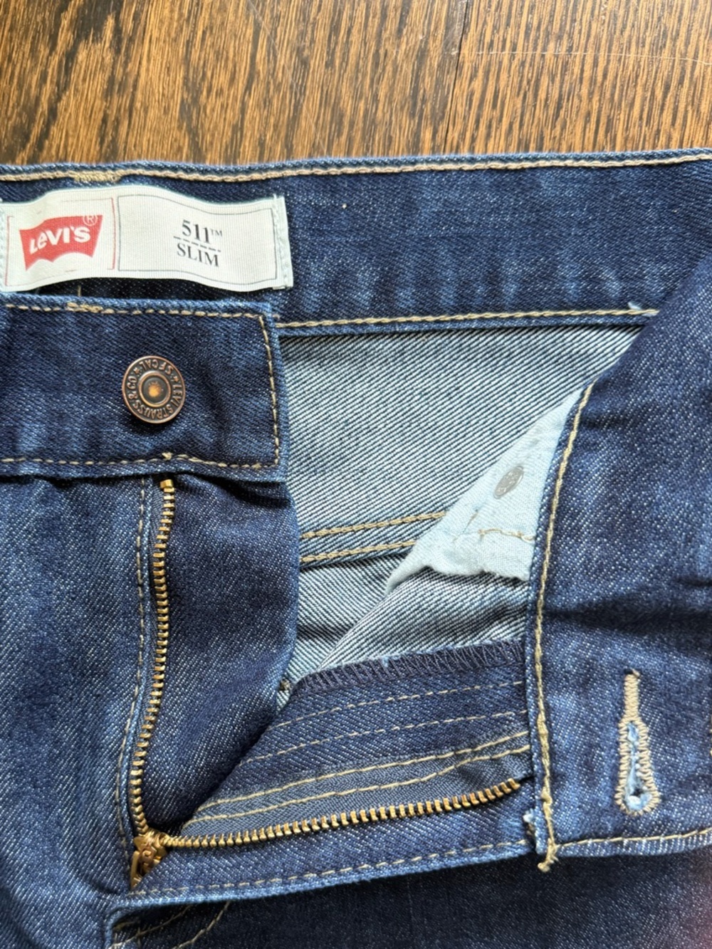 Levi's 511 Slim Men’s Dark Blue Denim Jeans - Picture 3 of 12